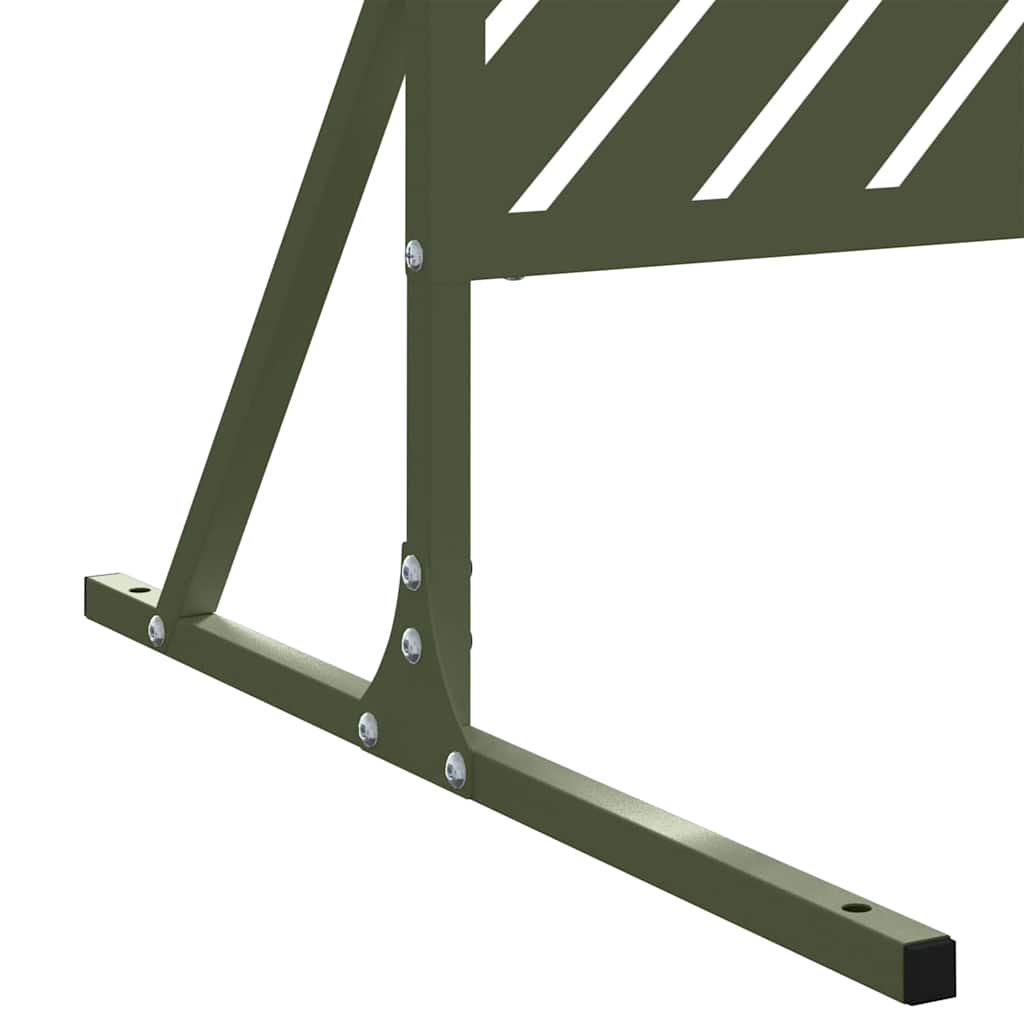 vidaXL Sichtschutz Oliv 100 x 50 x 180 cm Stahl