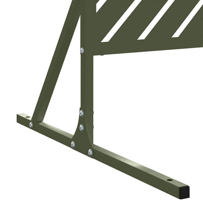 vidaXL Sichtschutz Oliv 100 x 50 x 180 cm Stahl