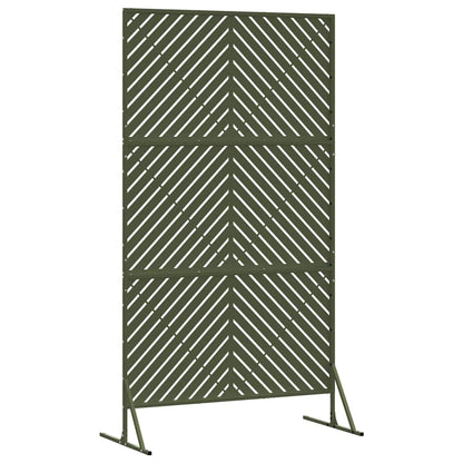 vidaXL Sichtschutz Oliv 100 x 50 x 180 cm Stahl