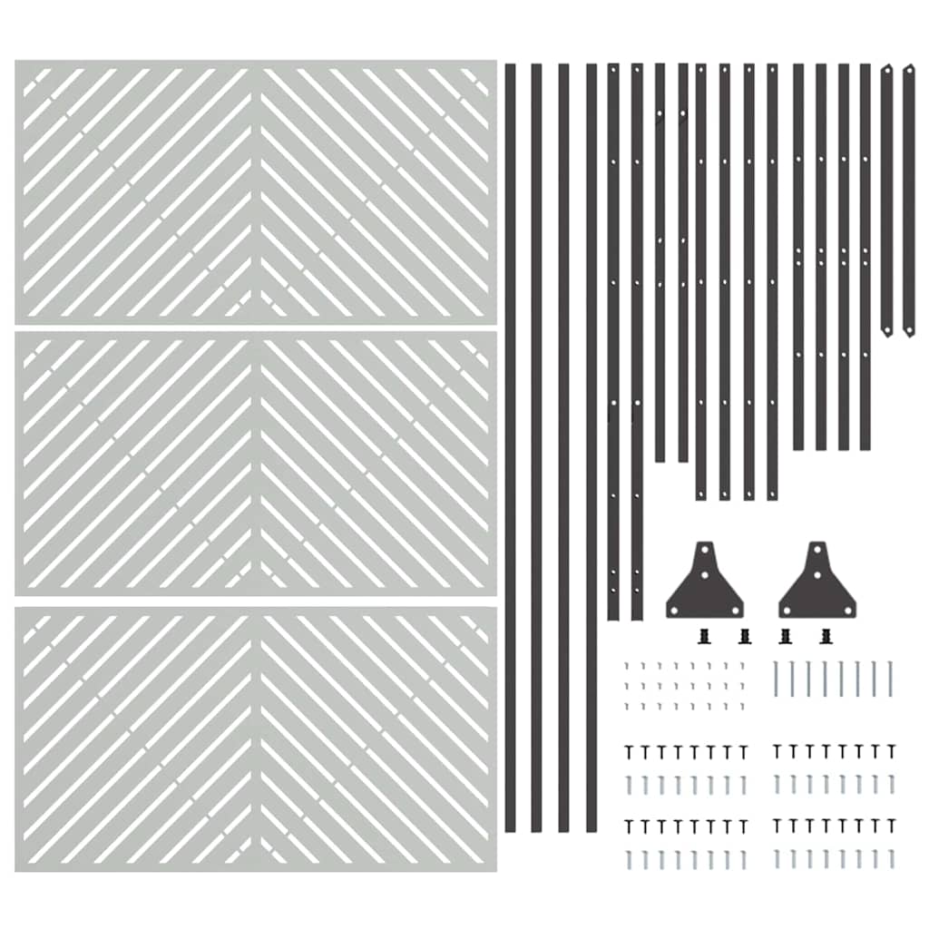 vidaXL Sichtschutz Grau 100 x 50 x 180 cm Stahl