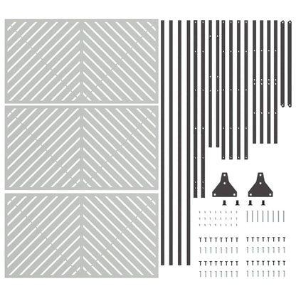 vidaXL Sichtschutz Grau 100 x 50 x 180 cm Stahl