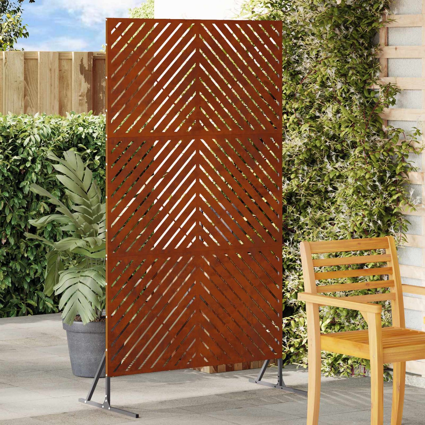 vidaXL Sichtschutz Grau 100 x 50 x 180 cm Stahl