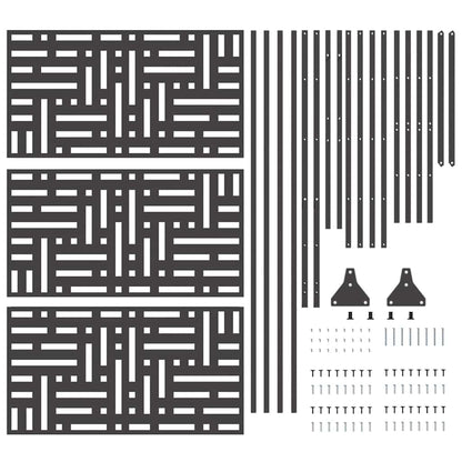 vidaXL Sichtschutz Schwarz 100 x 50 x 180 cm Stahl