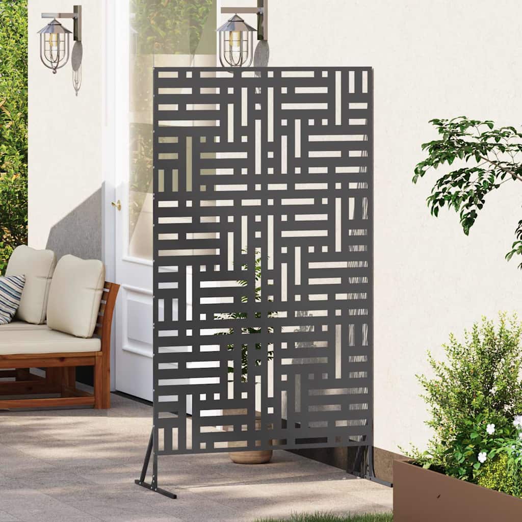 vidaXL Sichtschutz Schwarz 100 x 50 x 180 cm Stahl