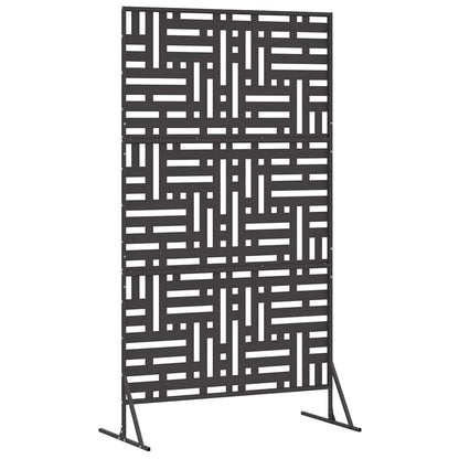 vidaXL Sichtschutz Schwarz 100 x 50 x 180 cm Stahl