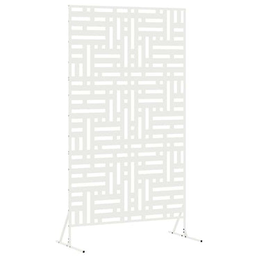 vidaXL Sichtschutz Weiß 100 x 50 x 180 cm Stahl