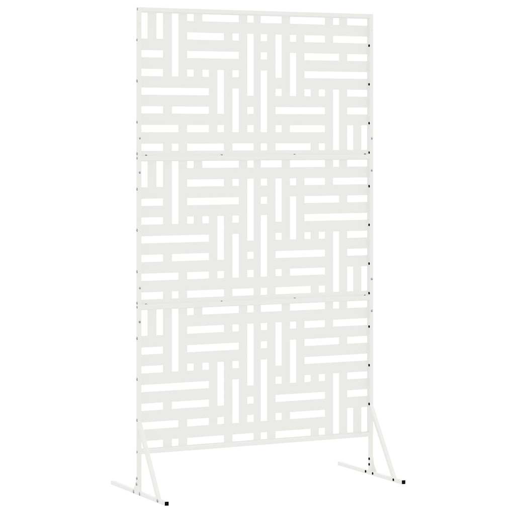 vidaXL Sichtschutz Weiß 100 x 50 x 180 cm Stahl