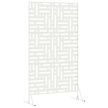 vidaXL Sichtschutz Weiß 100 x 50 x 180 cm Stahl