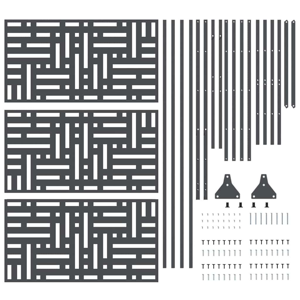 vidaXL Sichtschutz Anthrazit 100 x 50 x 180 cm Stahl