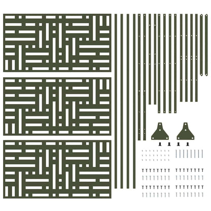 Sichtschutz Oliv 100 x 50 x 180 cm Stahl