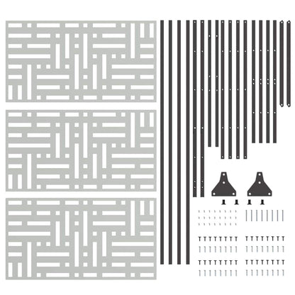 vidaXL Sichtschutz Grau 100 x 50 x 180 cm Stahl
