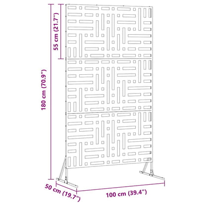 vidaXL Sichtschutz Grau 100 x 50 x 180 cm Stahl