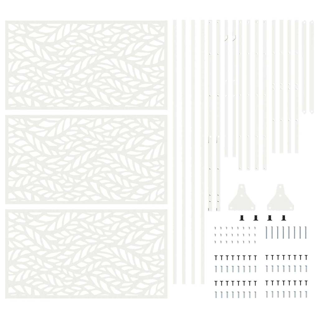 Sichtschutz Weiß 100 x 50 x 180 cm Stahl