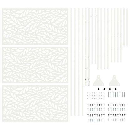 Sichtschutz Weiß 100 x 50 x 180 cm Stahl