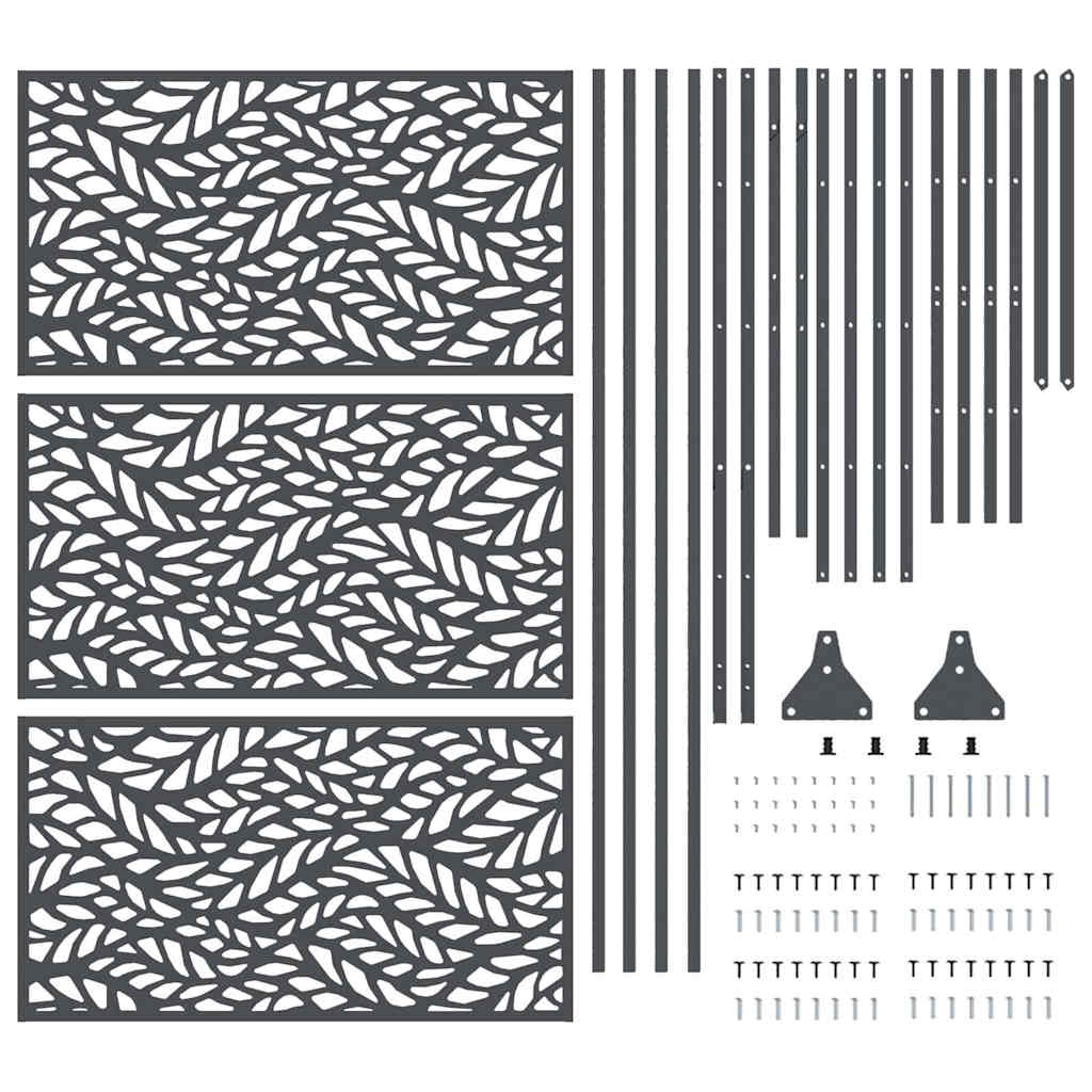 vidaXL Sichtschutz Anthrazit 100 x 50 x 180 cm Stahl
