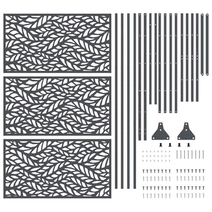 vidaXL Sichtschutz Anthrazit 100 x 50 x 180 cm Stahl