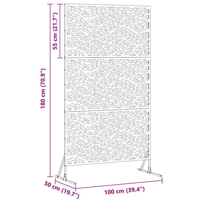 vidaXL Sichtschutz Anthrazit 100 x 50 x 180 cm Stahl