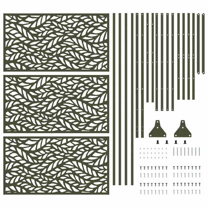 Sichtschutz Oliv 100 x 50 x 180 cm Stahl