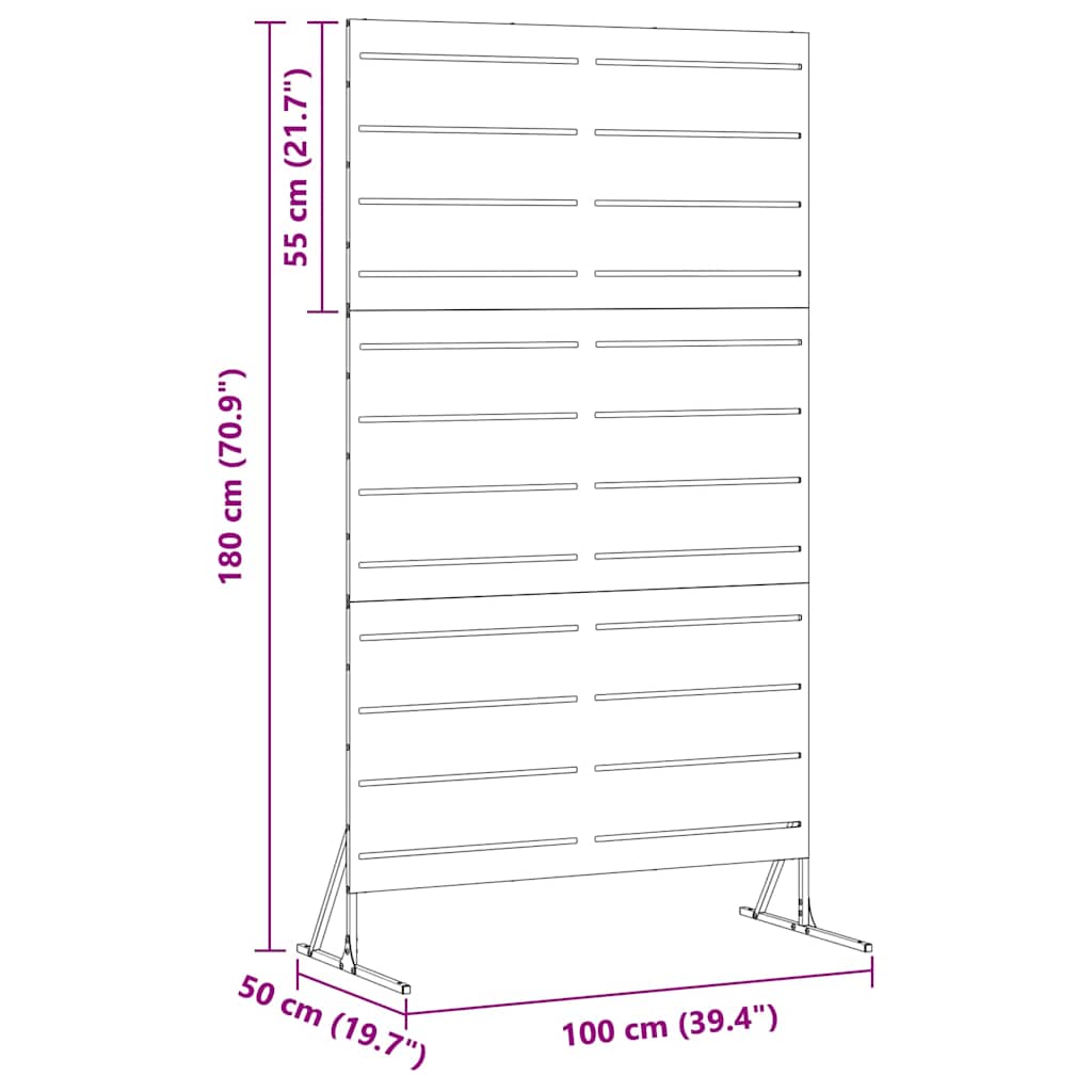 vidaXL Sichtschutz Oliv Stahl