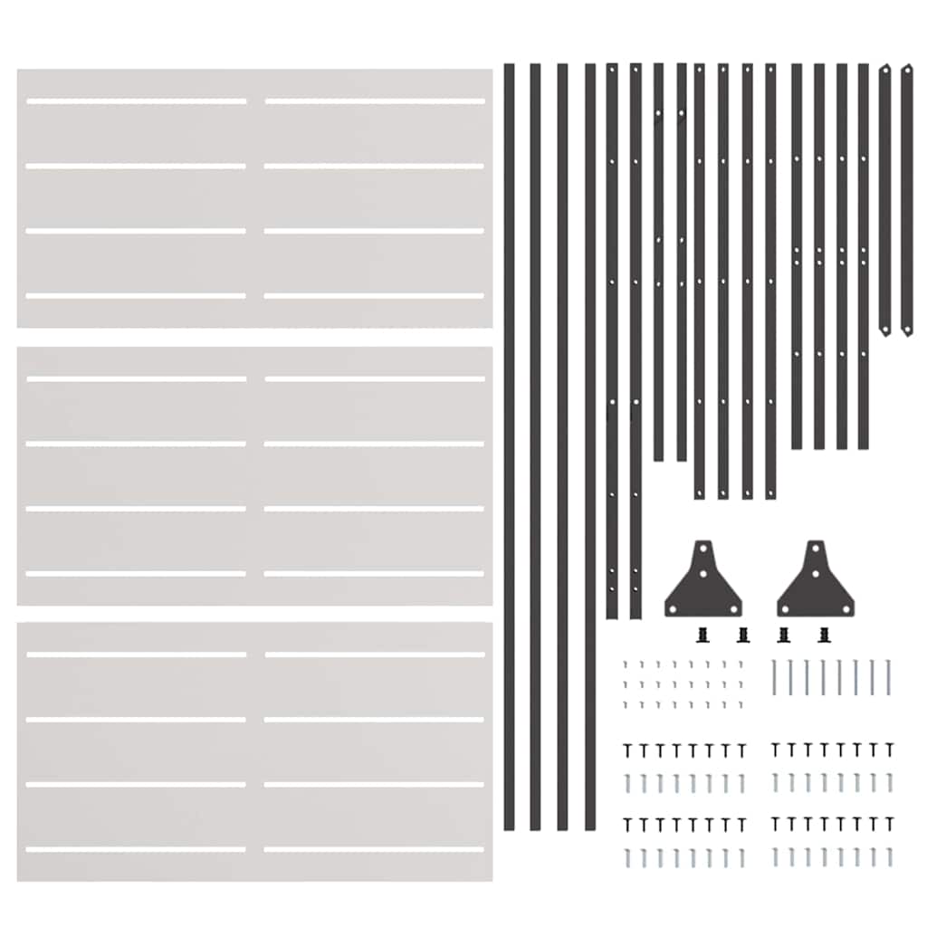 Sichtschutz Grau 100 x 50 x 180 cm Stahl
