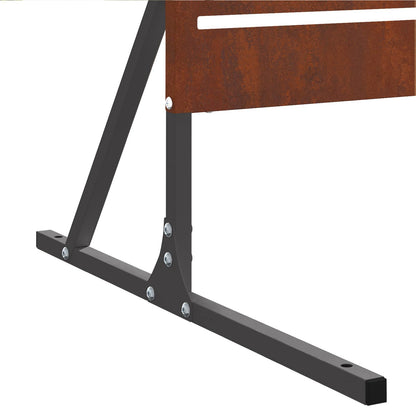 Sichtschutz Grau 100 x 50 x 180 cm Wetterfeststahl