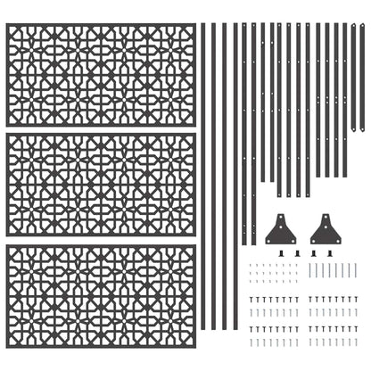 vidaXL Sichtschutz Schwarz 100 x 50 x 180 cm Stahl
