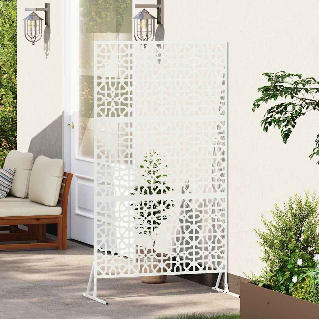vidaXL Sichtschutz Weiß 100 x 50 x 180 cm Stahl