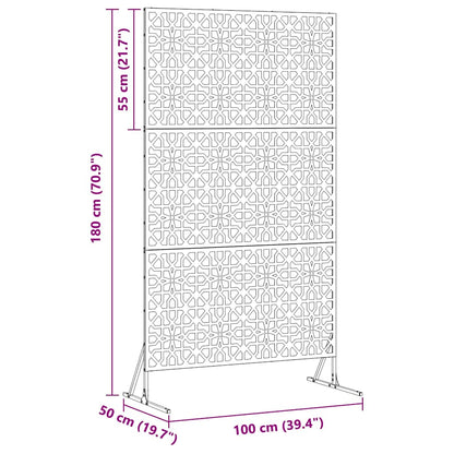 vidaXL Sichtschutz Weiß 100 x 50 x 180 cm Stahl