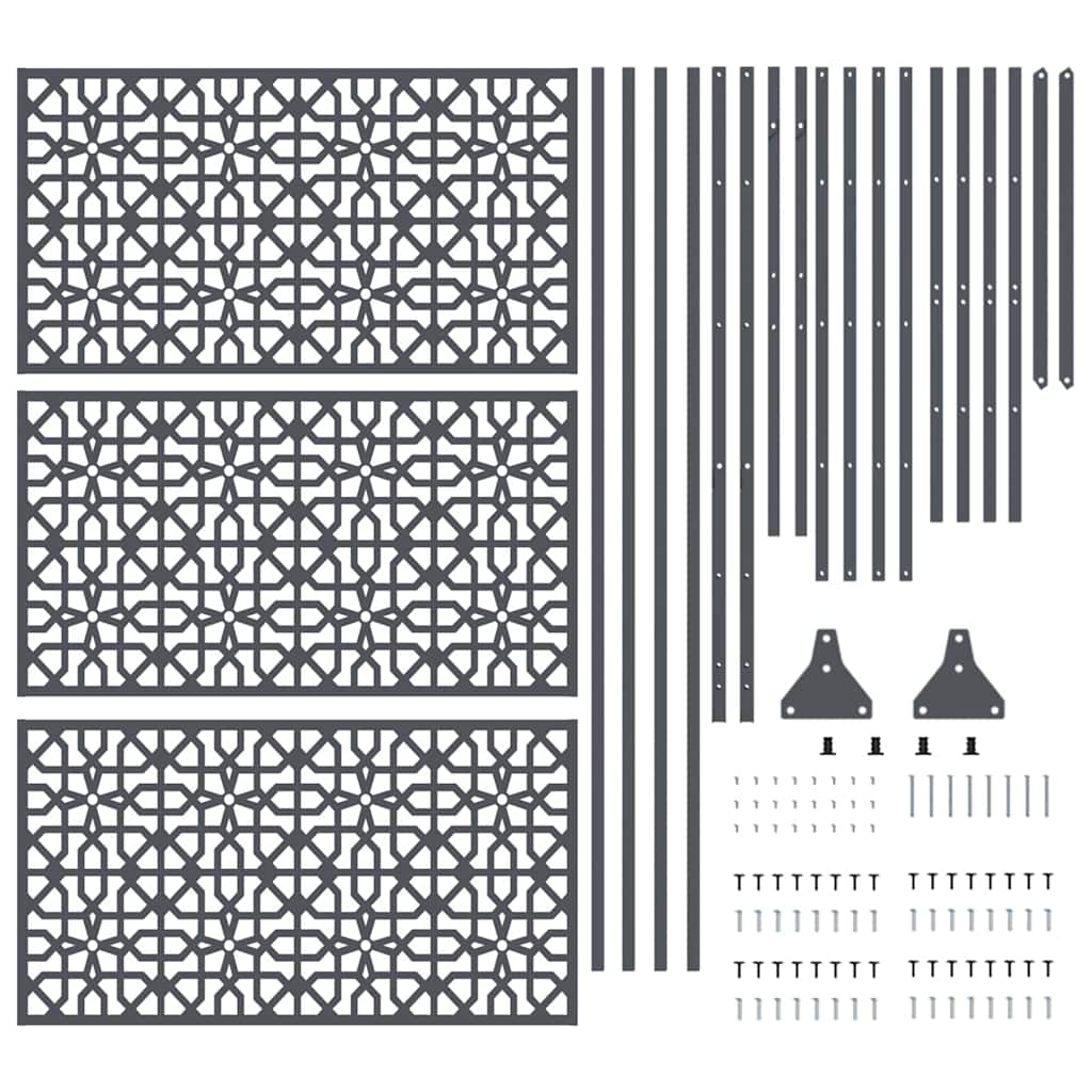 Sichtschutz Anthrazit 100 x 50 x 180 cm Stahl