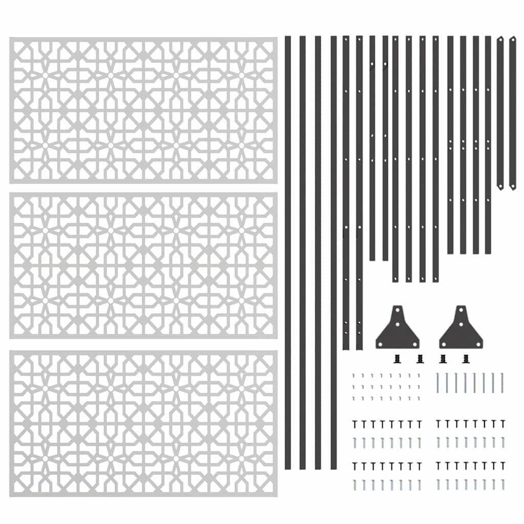 Sichtschutz Grau 100 x 50 x 180 cm Stahl