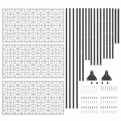 Sichtschutz Grau 100 x 50 x 180 cm Stahl