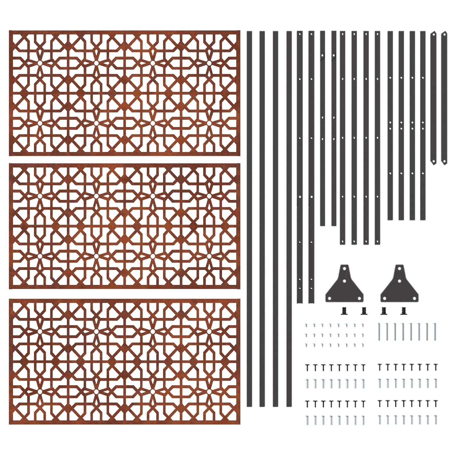 Sichtschutz Grau 100 x 50 x 180 cm Wetterfeststahl