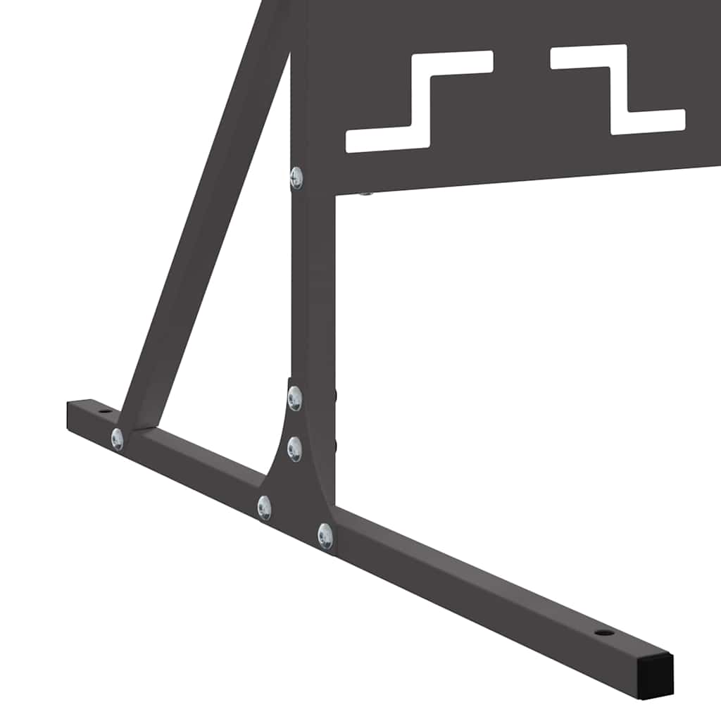 Sichtschutz Schwarz 100 x 50 x 180 cm Stahl