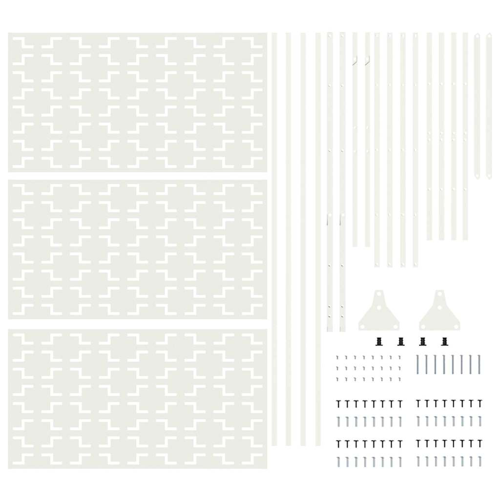 Sichtschutz Weiß 100 x 50 x 180 cm Stahl