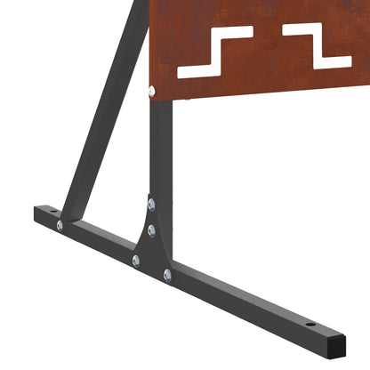 Sichtschutz Grau 100 x 50 x 180 cm Wetterfeststahl