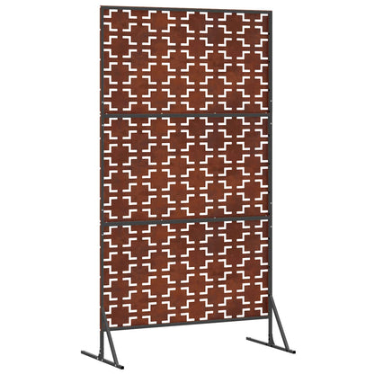 Sichtschutz Grau 100 x 50 x 180 cm Wetterfeststahl