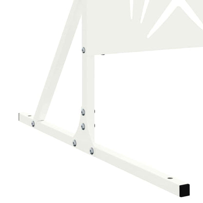 vidaXL Sichtschutz Weiß 100 x 50 x 180 cm Stahl