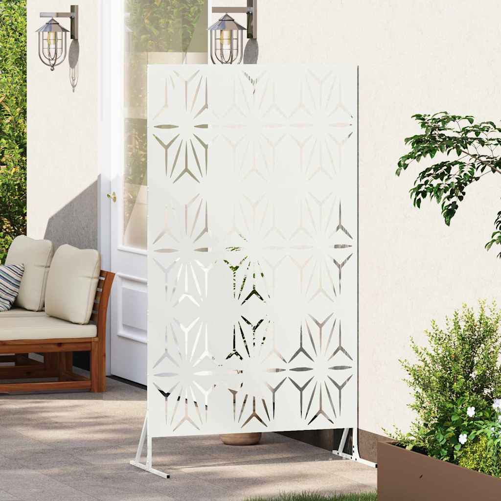 vidaXL Sichtschutz Weiß 100 x 50 x 180 cm Stahl