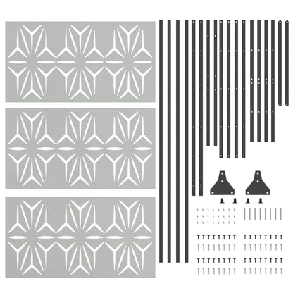 vidaXL Sichtschutz Grau 100 x 50 x 180 cm Stahl