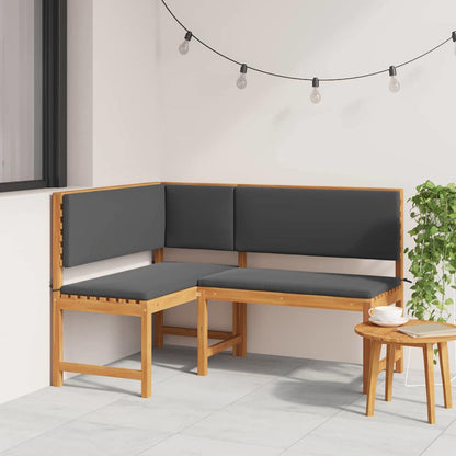 vidaXL Gartenstuhl mit Kissen Braun 140 x 100 x 91cm Massivholz Akazie
