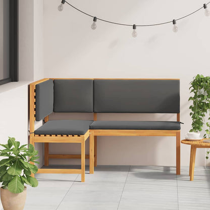 vidaXL Gartenstuhl mit Kissen Braun 140 x 100 x 91cm Massivholz Akazie