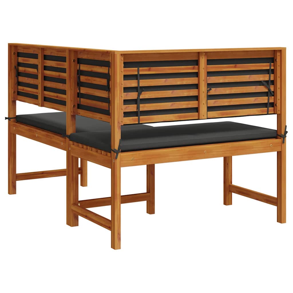 vidaXL Gartenstuhl mit Kissen Braun 140 x 100 x 91cm Massivholz Akazie