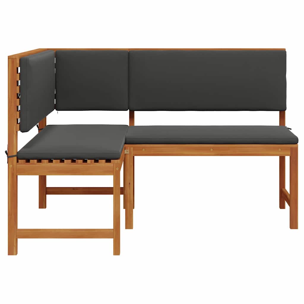 vidaXL Gartenstuhl mit Kissen Braun 140 x 100 x 91cm Massivholz Akazie