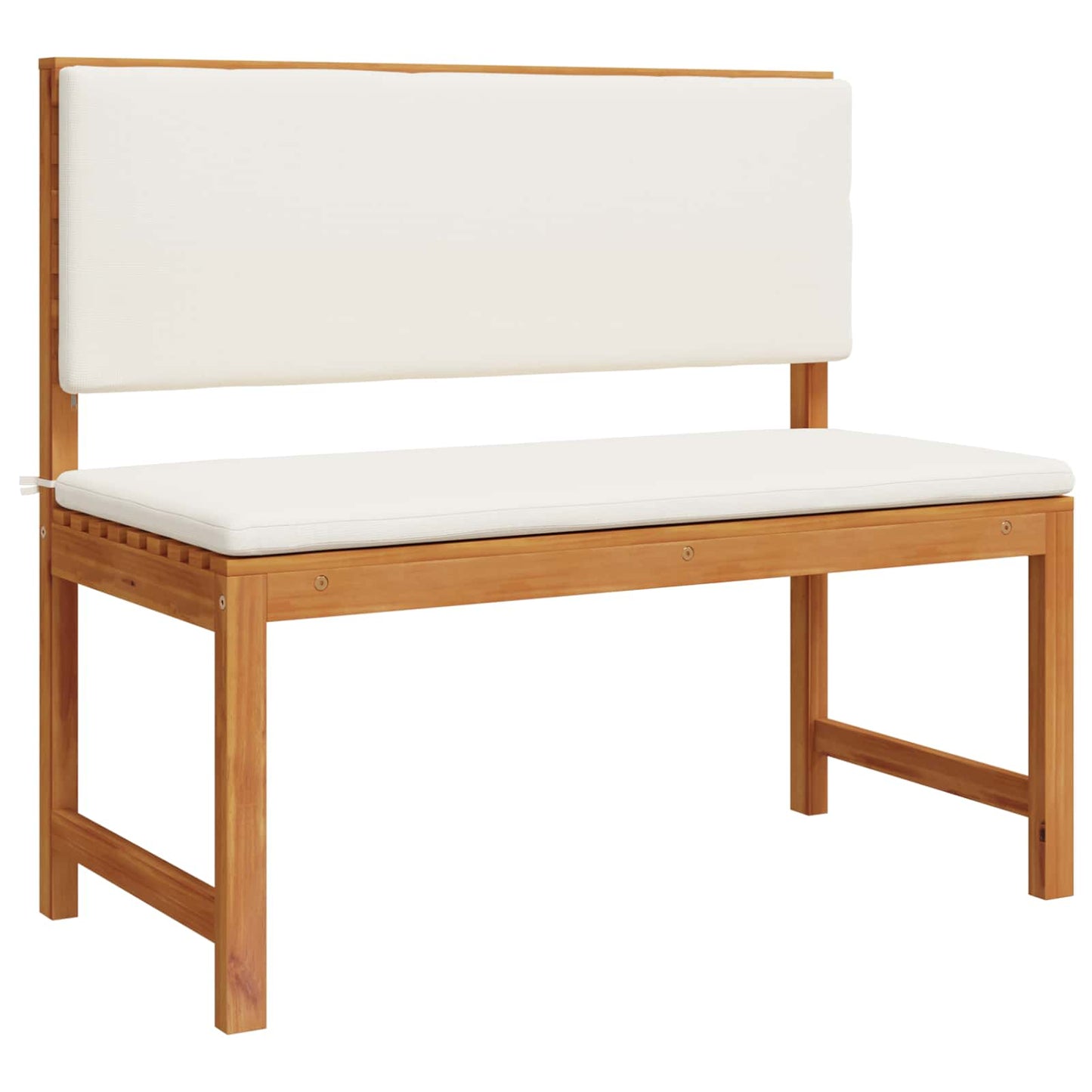 vidaXL Chaise de jardin avec coussin marron 100 x 50 x 91 cm en bois d'acacia massif