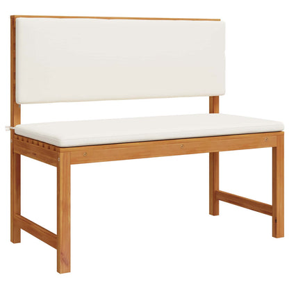 vidaXL Chaise de jardin avec coussin marron 100 x 50 x 91 cm en bois d'acacia massif
