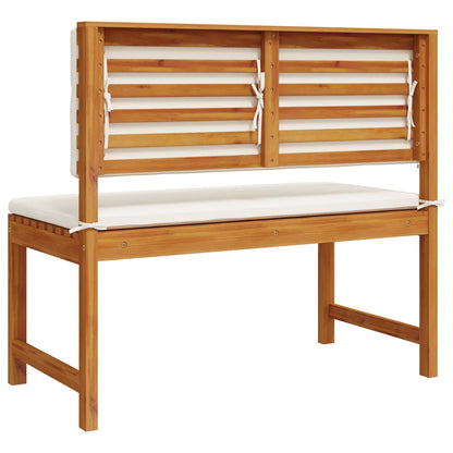 vidaXL Chaise de jardin avec coussin marron 100 x 50 x 91 cm en bois d'acacia massif