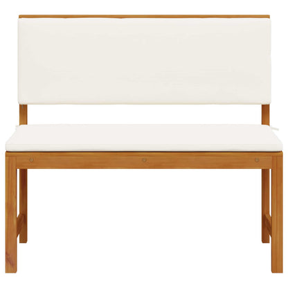 vidaXL Chaise de jardin avec coussin marron 100 x 50 x 91 cm en bois d'acacia massif