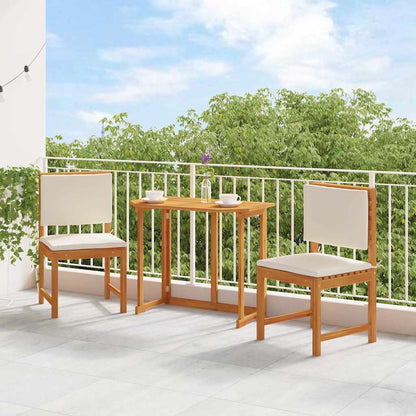 vidaXL Gartenstuhl mit Kissen 2 pcs Braun Massivholz Akazie