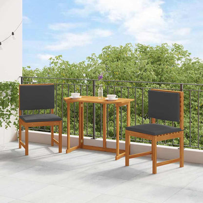 vidaXL Gartenstuhl mit Kissen 2 pcs Braun Massivholz Akazie