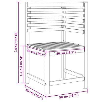 vidaXL Gartenstuhl Braun 50 x 50 x 91cm Massivholz Akazie